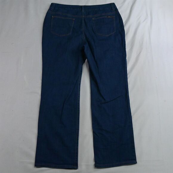 The So Collection Chico's 2 / 12 Short Straight Dark Stretch Denim Womens Jeans - Picture 9 of 9